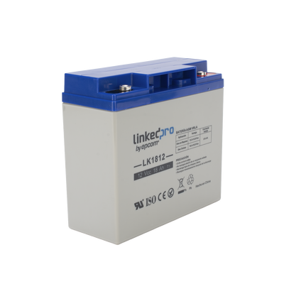 Batería 12 Vcc / 18 Ah / UL / Tecnología AGM-VRLA / Para uso en equipo electrónico, Alarmas de Intrusión / Incendio/ Control de acceso / Video Vigilancia / Terminales T1 .