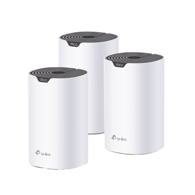 Kit 3 Routers Inalámbricos MESH Interior para Hogar / Doble Banda Wi-Fi 5 AC1900 Mbps / 3 Puerto Gigabit WAN/LAN / 3 Antenas Internas / Administración Mediante la App Deco (iOS, Android) 