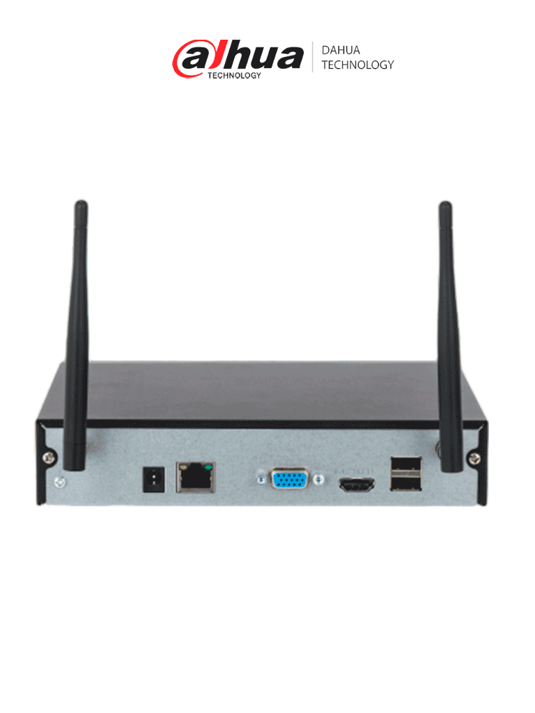 DAHUA DHI-NVR2104HC-W - NVR WiFi de 4 Megapixeles/ 4 Canales IP/ H.265/ Salidas HDMI &VGA/ 1 Bahía de Disco Duro/ 1 E&S de Audio/ Onvif/ Emparejamiento Automático con IPC WiFi de Dahua/