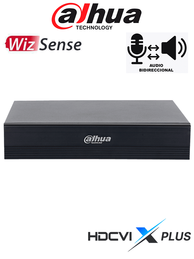 DAHUA DH-XVR1B04H-I/T - DVR de 4 canales 5MP Lite WizSense y H.265+/ HDCVI X PLUS/ Soporta 4 Canales + 2 IP o Hasta 6 Canales IP/ Audio Bidireccional en los 4 Canales/ SMD Plus y Búsqueda Inteligente de Humanos y Vehículos/ Compatible con Dolink Care