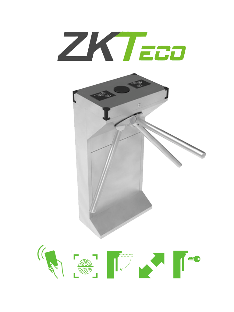 ZKTECO - Kit de torniquete TS1000D con control de acceso FaceDepot7BL