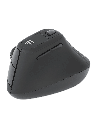 MANHATTAN - 190336 - Mouse USB inalámbrico ergonómico vertical / Nanorreceptor USB-A, seis botones con rueda de desplazamiento, 800/1200/1600 ppp, ángulo compatible con la muñeca, negro