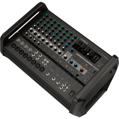 Mezcladora de Audio Amplificada | 12 Canales | Amplificador de Alta Eficiencia 2x630W | Efectos Integrados | 4/8 Ohms