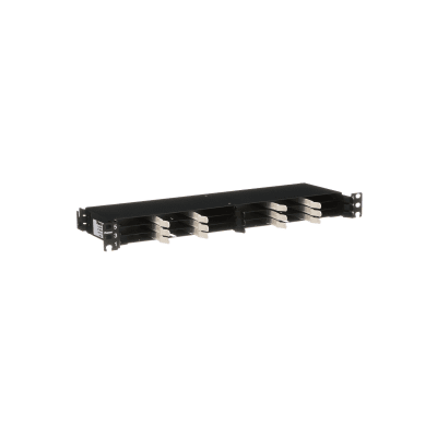 Panel de Distribución de Fibra Óptica, Acepta 18 Cassettes HD Flex™ en 4 Espacios, Hasta 144 Fibras, 1 UR