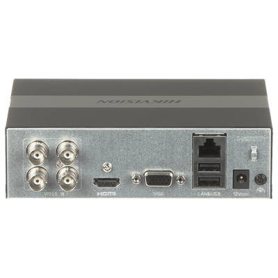 (eDVR) DVR 2 Megapíxel (1080P) Lite / 4 Canales TURBOHD + 1 Canal IP /  Hasta 1 Mes de Grabación / Unidad de Estado Solido Incluido / H.265+ / ACUSENSE Lite (Evita Falsas Alarmas) / Diseño Ultra Compacto / Extra Silencioso /  eSSD de 