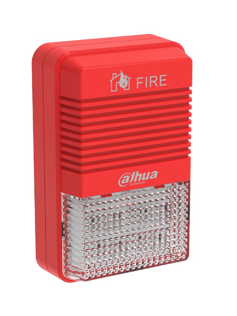 DAHUA WISUALARM HY-1500 - Lampara Estroboscópica con Sirena Direccionable/ 2 Hilos/ Volumen de 75 dB–115 dB/ 24V DC/ Cumple Normas: EN54-3, EN54-23/ Microprocesador integrado/  #LoNuevo #Wisualarm