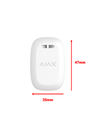 AJAX Button W - Botón  inteligente  multifuncional. Botón de pánico / Control de dispositivos de automatización / Silenciar alarmas de detectores de incendios. Color Blanco (28203.26.WH3) #VIVESEGURO #AJAXBUTTON
