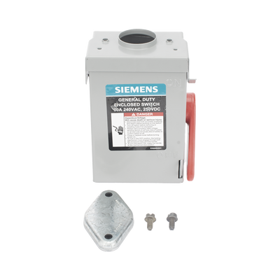  Interruptor de seguridad cerrado de doble ruptura. Interruptor de serie A, 2 polos, 2 hilos sin fusible, uso general. Nema 3R