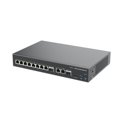 4 en 1: Firewall, Router, PBX IP, Switch 10 Puertos Gigabit (4 PoE) + 2 Puertos SFP 2.5 Gigabit