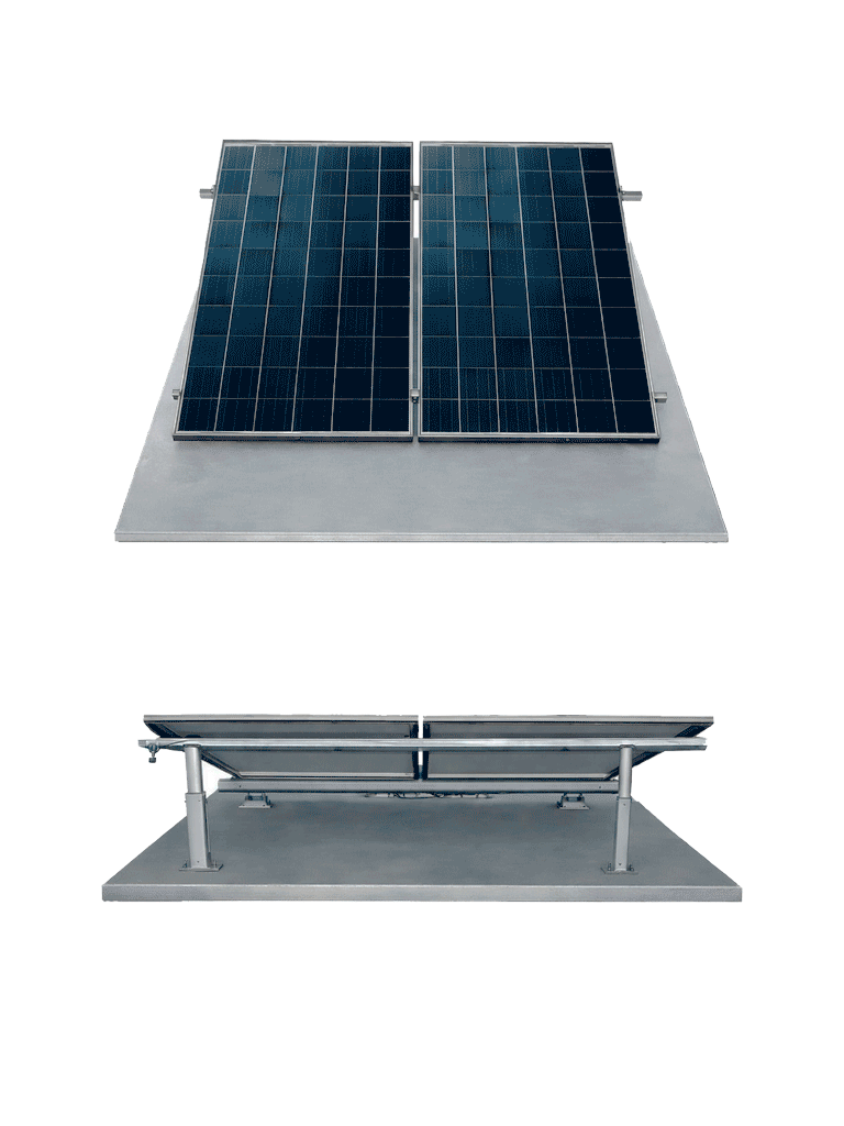 ANTAI STFLTRF - Kit de estructura de aluminio para 2 módulos con inclinación de 15º a 30º en vertical / Para 2 paneles no incluidos #SOLAR #MCI1