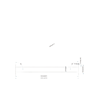 Accesorio _ Perfil Rectangular para Interconexión de Patas de Videowall LED | Longitud 1200 mm | Ancho 56 mm | Incluye Tornillos M8 x 10 mm y Llave Allen de 5 mm