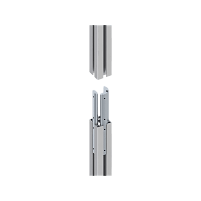 Accesorio_ Riel de Aluminio con longitud de  2380mm| Compatible con estructura para Videowall |  Diseño Modular |  Incluye Tapas de Riel