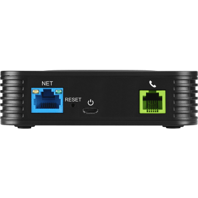 Adaptador de Teléfono Analógico HT801 V2 / 1 Puerto FXS (Conectar Teléfono Análogo) / VoIP Avanzado / Seguridad TLS y SRTP / Soporte Fax T.38 / Compatibilidad con Serie UCM /