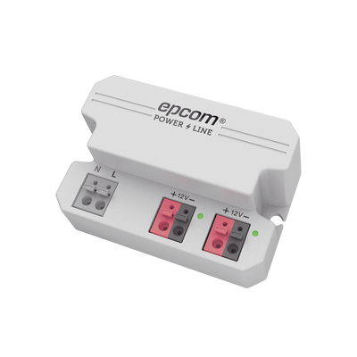 Adaptador/  12 Vcc / 2 Amperes / Terminales de entrada para Vca en 2 pines / 2 salidas para Vcc en 2 pines