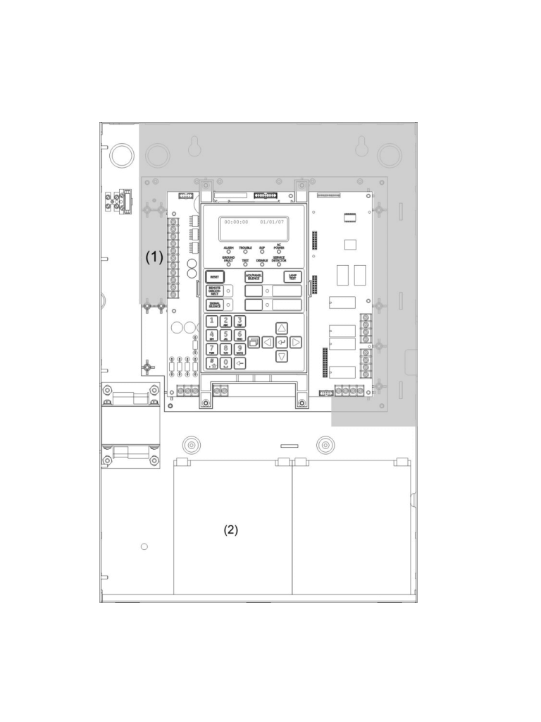 KIDDE F_FX64R2SP - Panel de Alarma Contra Incendio / Capacidad de 64 puntos / 2 NACs / Rojo / 230V / Español