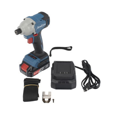 Atornillador de Impacto de 1/4 in. sin escobillas de 20V, incluye Batería de 2.0 Ah y Maletín