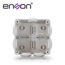 CAJA DE PLASTICO ENSON ENS-PCB1010 100X100X50 MM CON SELLO DE GOMA GRADO DE PROTECCIÓN IP66 MULTIPLES CONEXIONES A TUBERIA DE 1 PULGADA