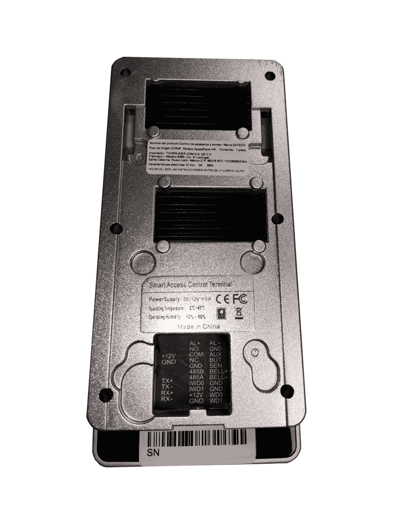  ZKTECO SpeedFaceV4LTA - Control de Acceso y Asistencia Facial