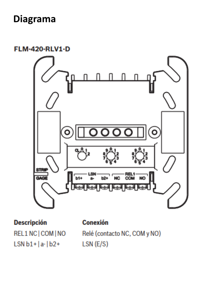 BOSCH F_FLM420RLV1D - Modulo de interconexion de rele de baja