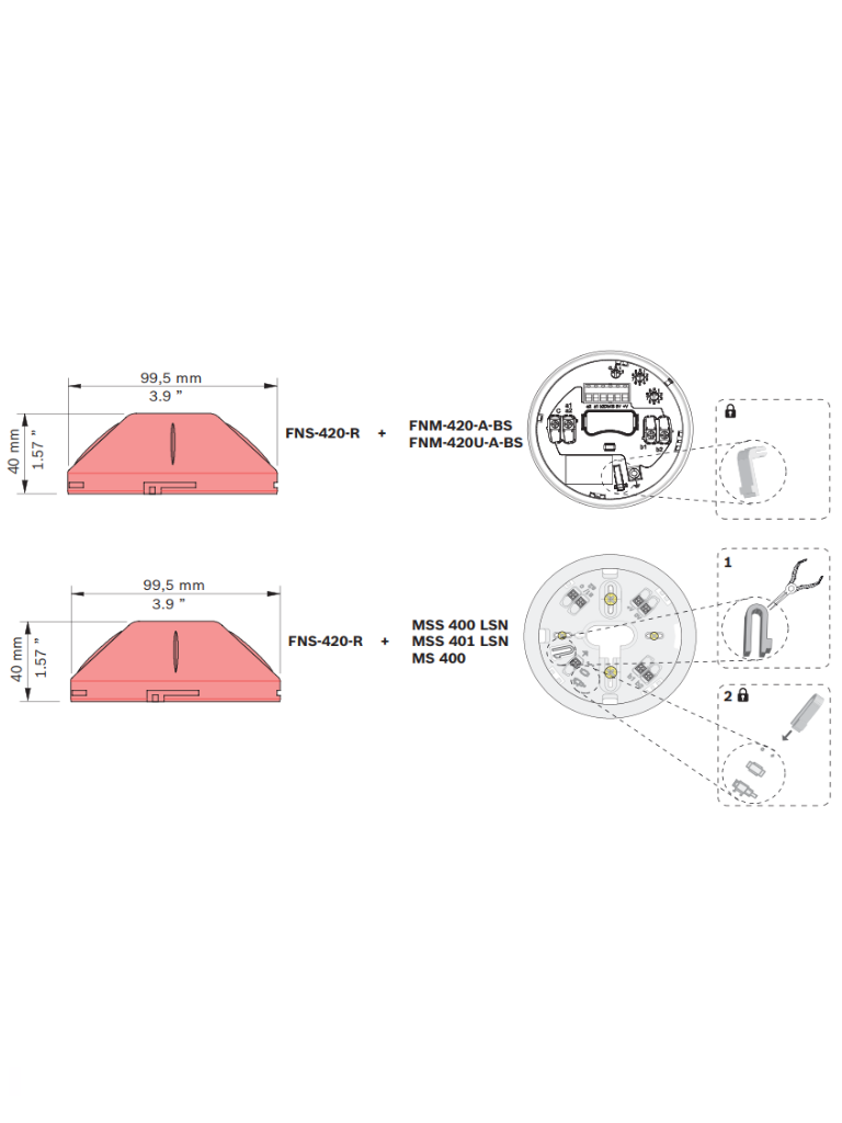 BOSCH F_FNS420R - LSN Luz estroboscopica roja