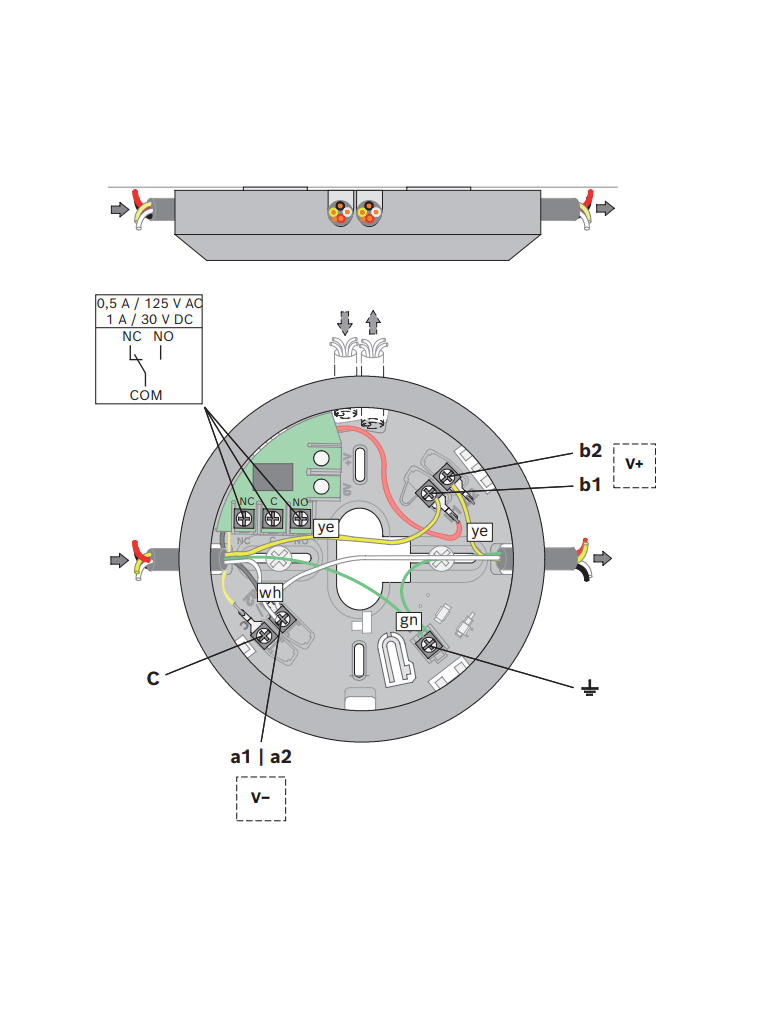 BOSCH F_MSR320 BASE DE DETECTOR CONVENCIONAL CON RELE