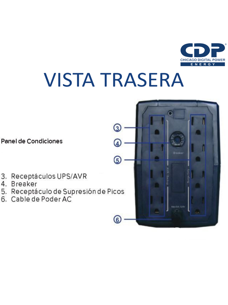 CDP RUPR508 - UPS / 500 Va / 250W /