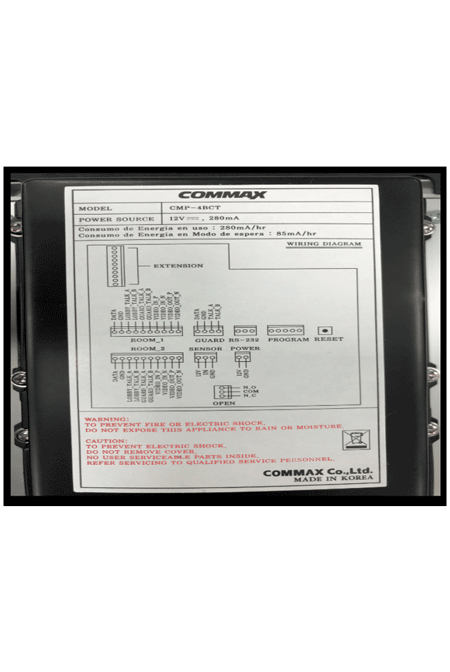 COMMAX CMP4BCT - Frente de calle para solución de videoporteros