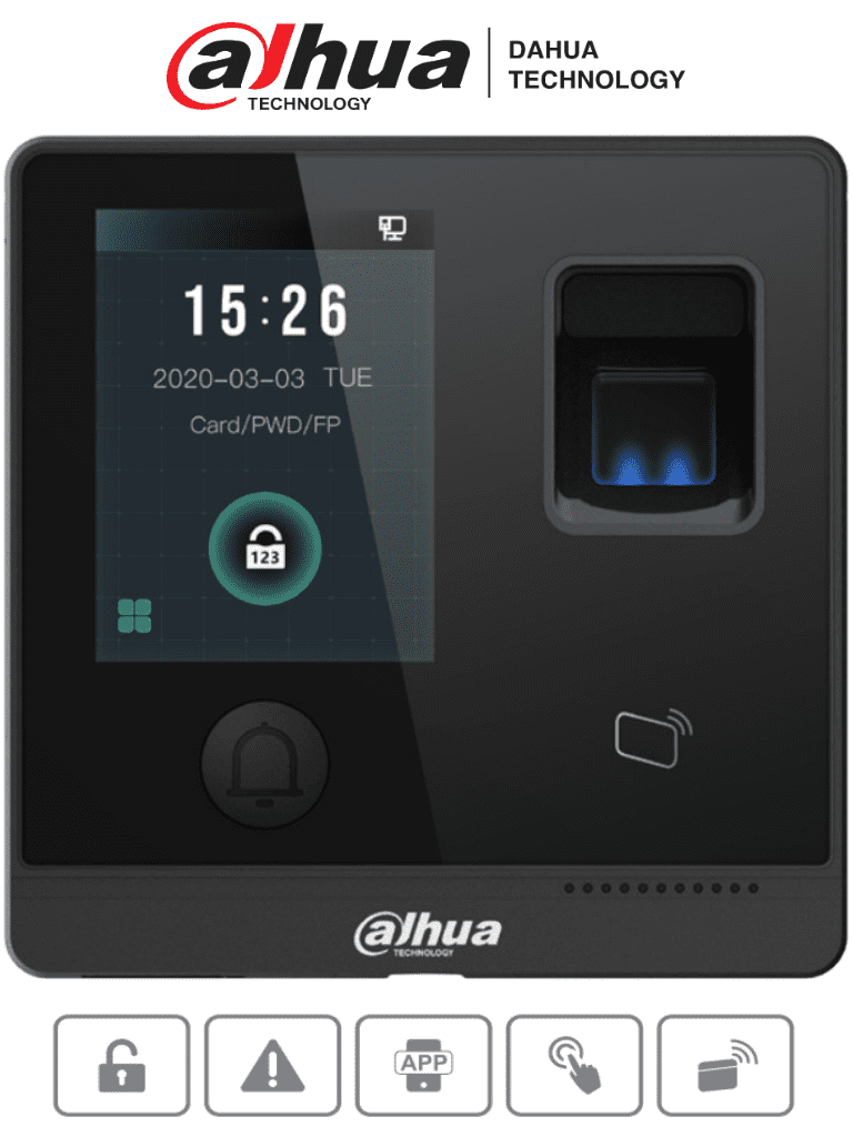 DAHUA ASI1212F-D - Control de Acceso Touch/ 3,000 Huellas/ 30,000