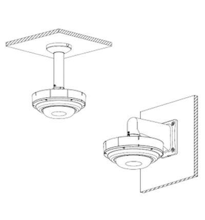 DAHUA DH-PFA108 - Adaptador para Brazo de Pared o Techo/