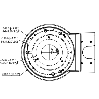 DAHUA DH-PFB211W - Brazo para Pared compatible con Cámaras Domo
