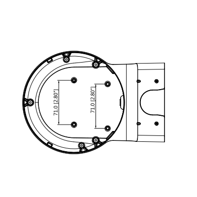 DAHUA DH-PFB211W - Brazo para Pared compatible con Cámaras Domo