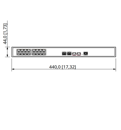 DAHUA DH-PFS4218-16ET-240  - Switch  PoE Administrable de 16