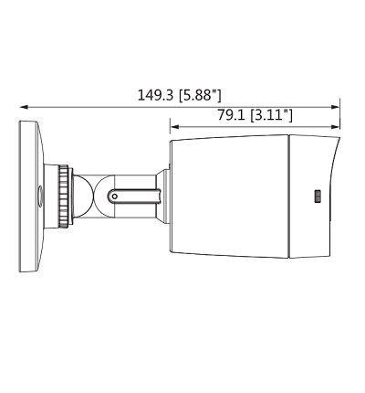 DAHUA HAC-B1A51-28 - Cámara Bullet de 5 Megapixeles/ Lente 2.8