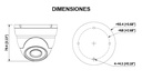 DAHUA HAC-HDW1200MN-0280B - Camara Domo 1080p/ Metálica/ Lente de 2.8mm/