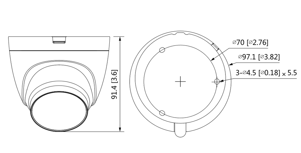 DAHUA HAC-HDW1500TLQ-A - Camara Domo de 5 Megapixeles/ Microfono Integrado/