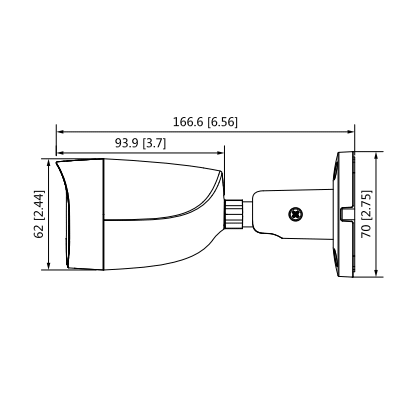 DAHUA HAC-HFW1231CM-28 - Camara Bullet 1080p/ Super Adapt/ Metalica/ Lente