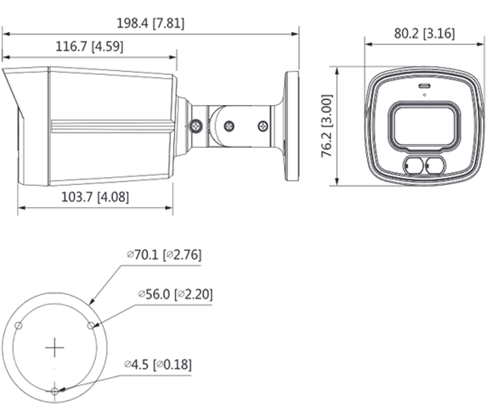 DAHUA HAC-HFW1239TLM-A-LED - Camara Bullet Full Color de 2 Megapixeles/