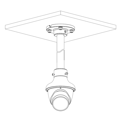 DAHUA IPC-HDW3441EM-S-S2  - Camara IP Domo de 4 Megapixeles