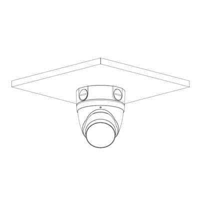 DAHUA IPC-HDW3441EM-S-S2  - Camara IP Domo de 4 Megapixeles