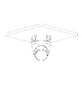 DAHUA IPC-HDW3441EM-S-S2  - Camara IP Domo de 4 Megapixeles