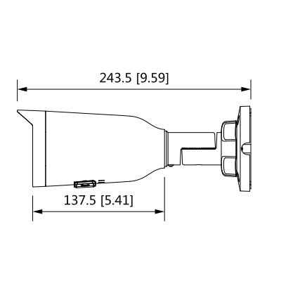 DAHUA IPC-HFW1230T1N-ZS - Camara IP Bullet de 2 Megapixeles/ Lente
