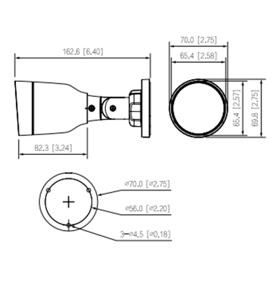 DAHUA IPC-HFW1431S1-A-S4 - Cámara IP Bullet de 4 Megapixeles/ H.265+/