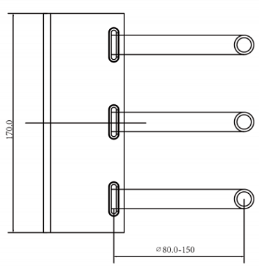 DAHUA PFA150 - Montaje para poste compatible con camaras PTZ