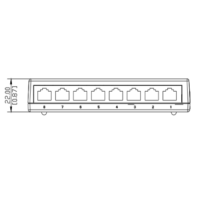 DAHUA PFS3008-8ET-L - Switch para Escritorio de 8 Puertos Fast