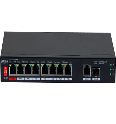 DAHUA PFS3110-8ET1GT1GF-96 -Switch PoE de 10 Puertos/  8 Puertos