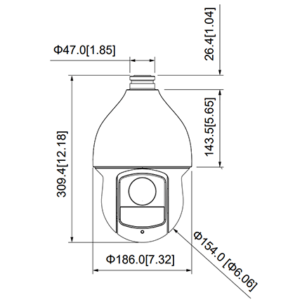 DAHUA SD59232-HC-LA - Cámara PTZ de 32x de 2 Megapixeles