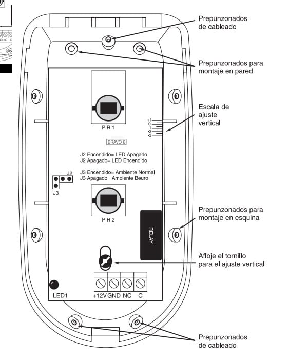 DSC BV600 - Detector de Movimiento infrarrojo  de Doble
