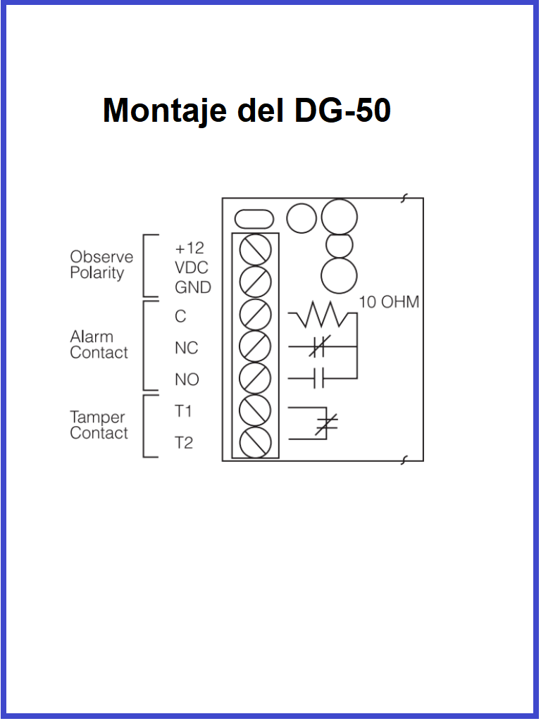 DSC DG50AU - Detector de Ruptura de Cristal Cableado 