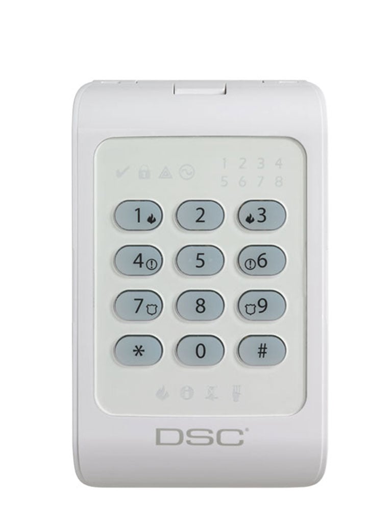 DSC PC1404RKZWH - Teclado Cableado de LED admite 8 zonas