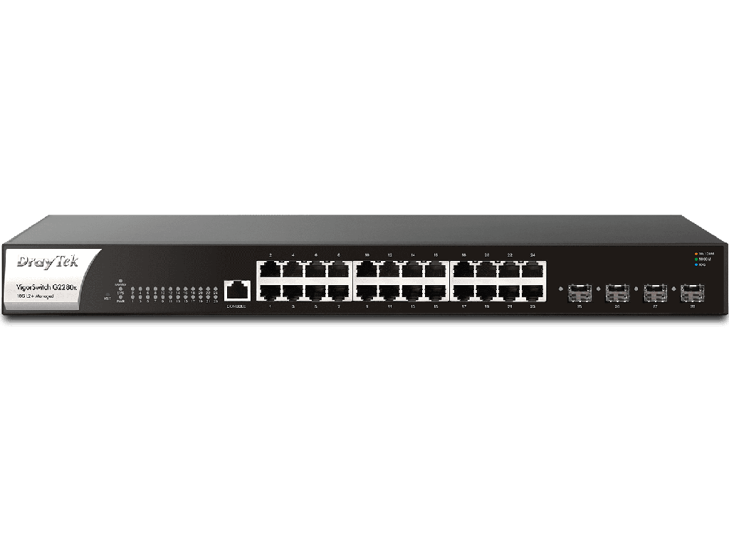 DrayTek Vigorswitch G2280x - Switch Gigabit Ethernet Administrable Capa 2/